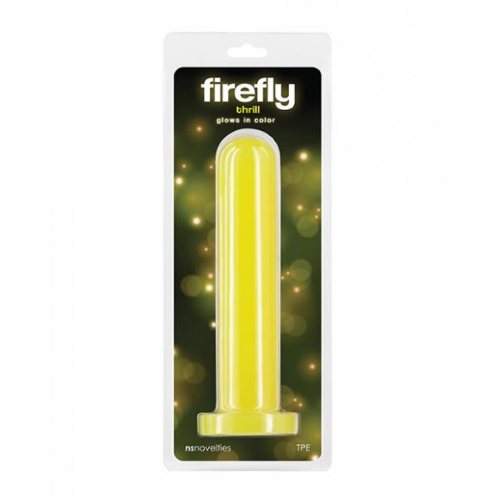 Firefly Thrill Glow in the Dark Dildo - Large Yellow