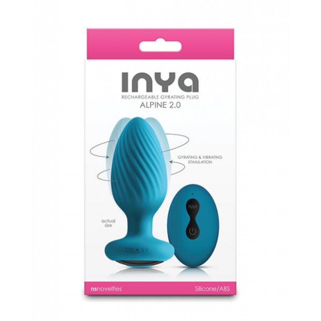 Inya Alpine 2.0 Gyrating & Vibrating Anal Plug with Remote - Teal