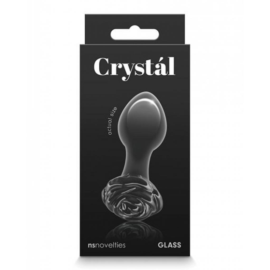 Crystal Rose Butt Plug - Black