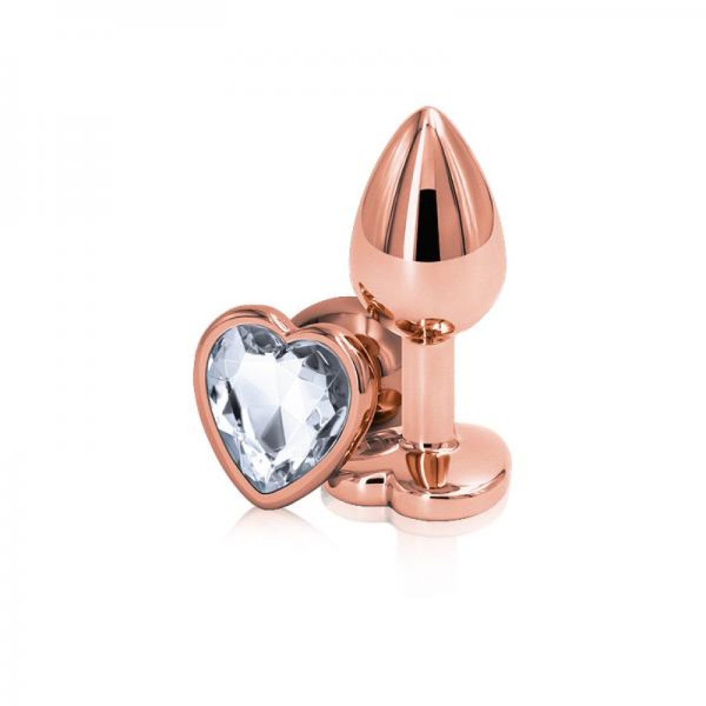 Rose Gold Heart Anal Plug for Visual Excitement