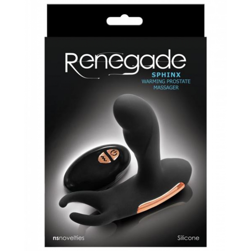 NS Novelties Renegade: Sphinx Warming Prostate Massager - Black