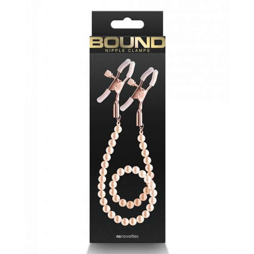 Bound Dc1 Nipple Clamps - Rose Gold for Intense Stimulation