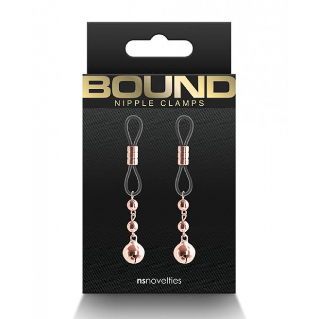 Bound Adjustable Nipple Clamps in Rose Gold