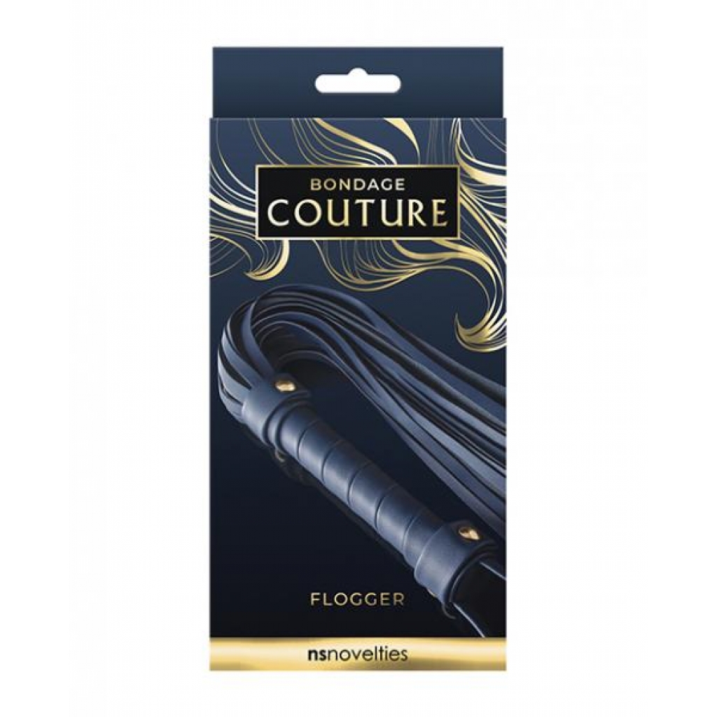 Bondage Couture Vinyl Flogger - Exquisite Sensation