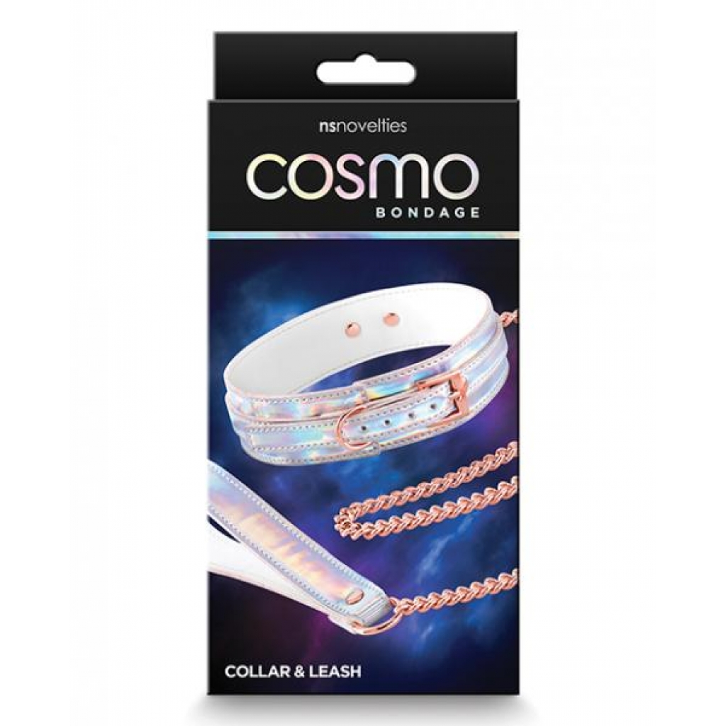 Cosmo Bondage Collar & Leash - Rainbow - Ns Novelties Inc.