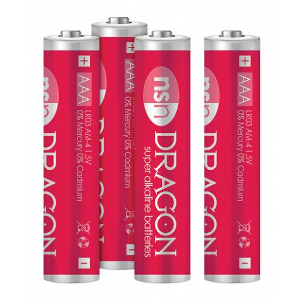 Dragon Alkaline Batteries - Size AAA (4 Pack)