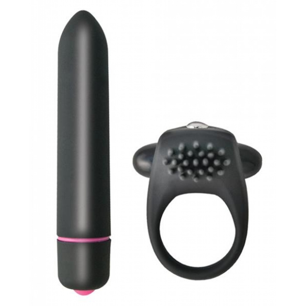 Intense Cockring & Bullet Vibrator - Black