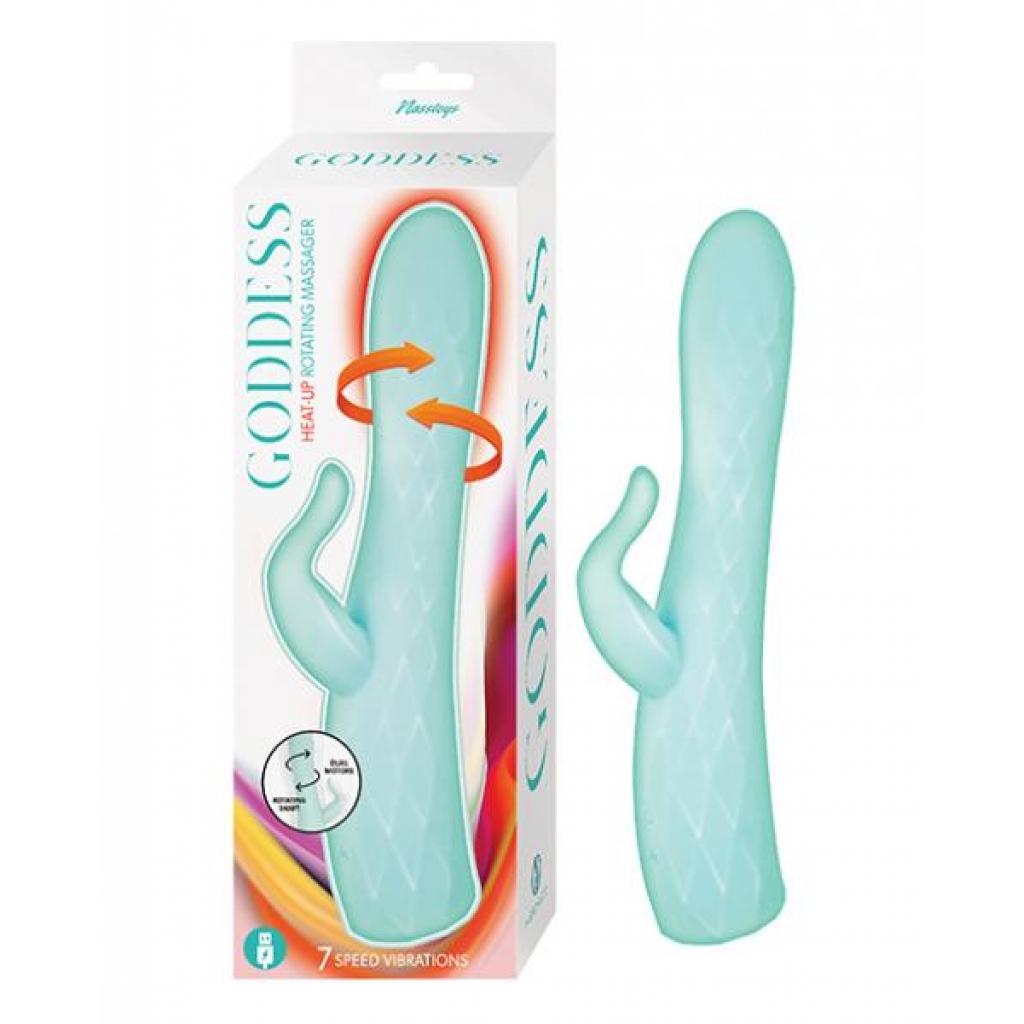 Goddess Heat-up & Rotating Vibrator - Aqua