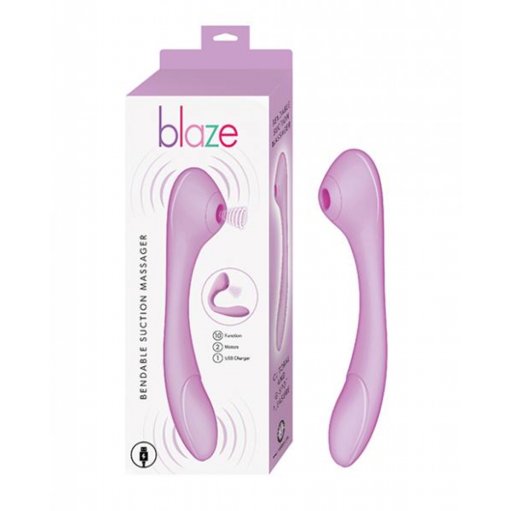 Blaze Bendable Suction Massager - Lavender