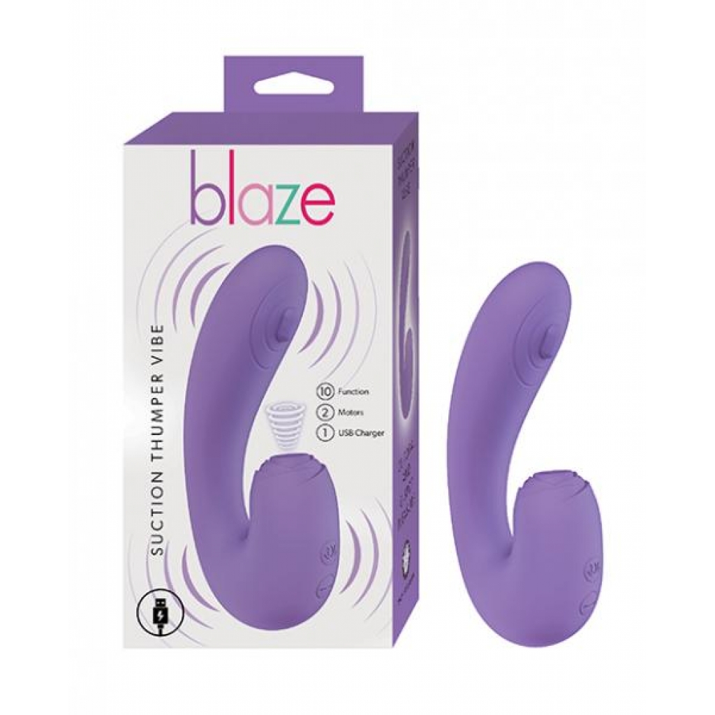 Blaze Suction Thumper Vibe - Purple for Dual Stimulation