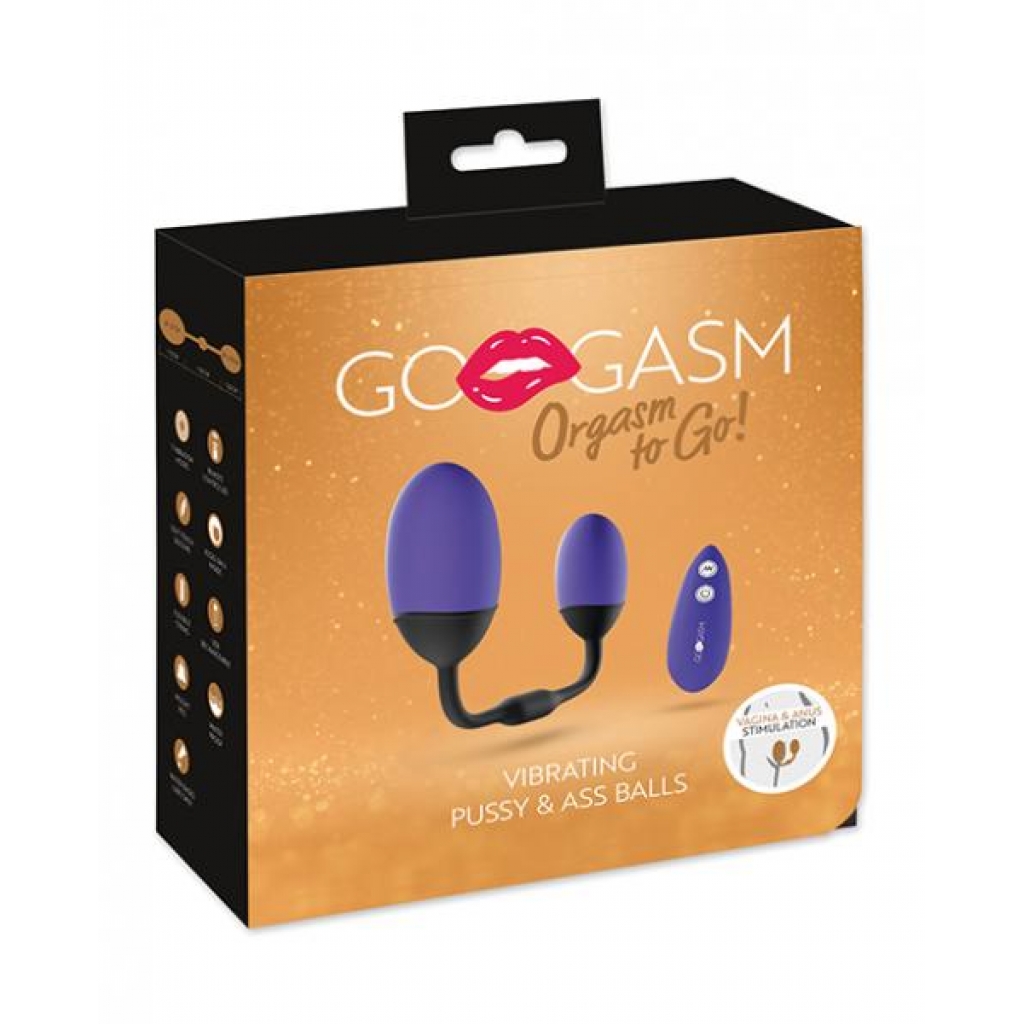 Gogasm Vibrating Pussy & Ass Balls - Sensational Purple