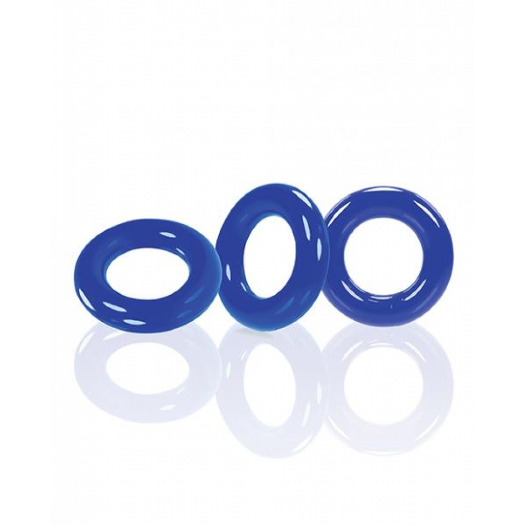 Oxballs Willy Rings - Blue Pack of 3 - Premium Cock Accessories