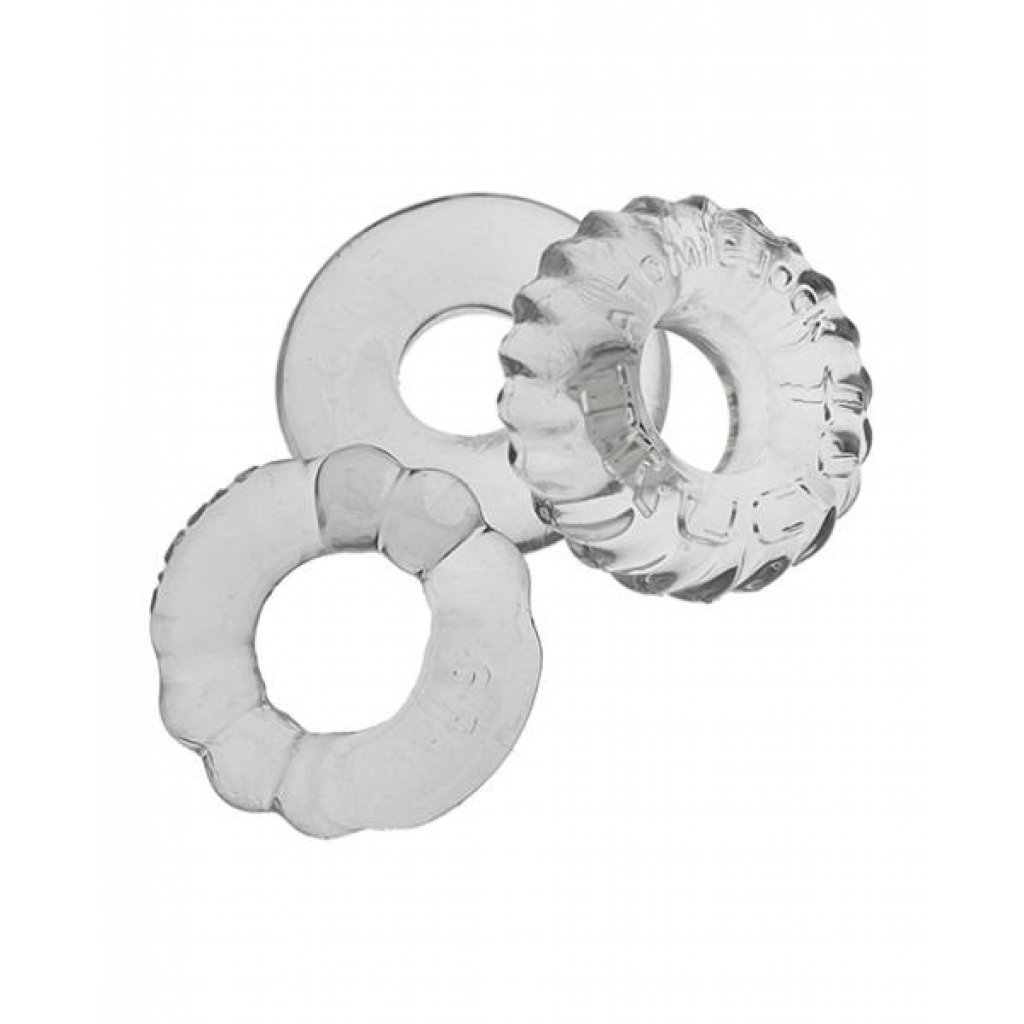 Oxballs Bonemaker 3 Pack Cockring Kit - Clear