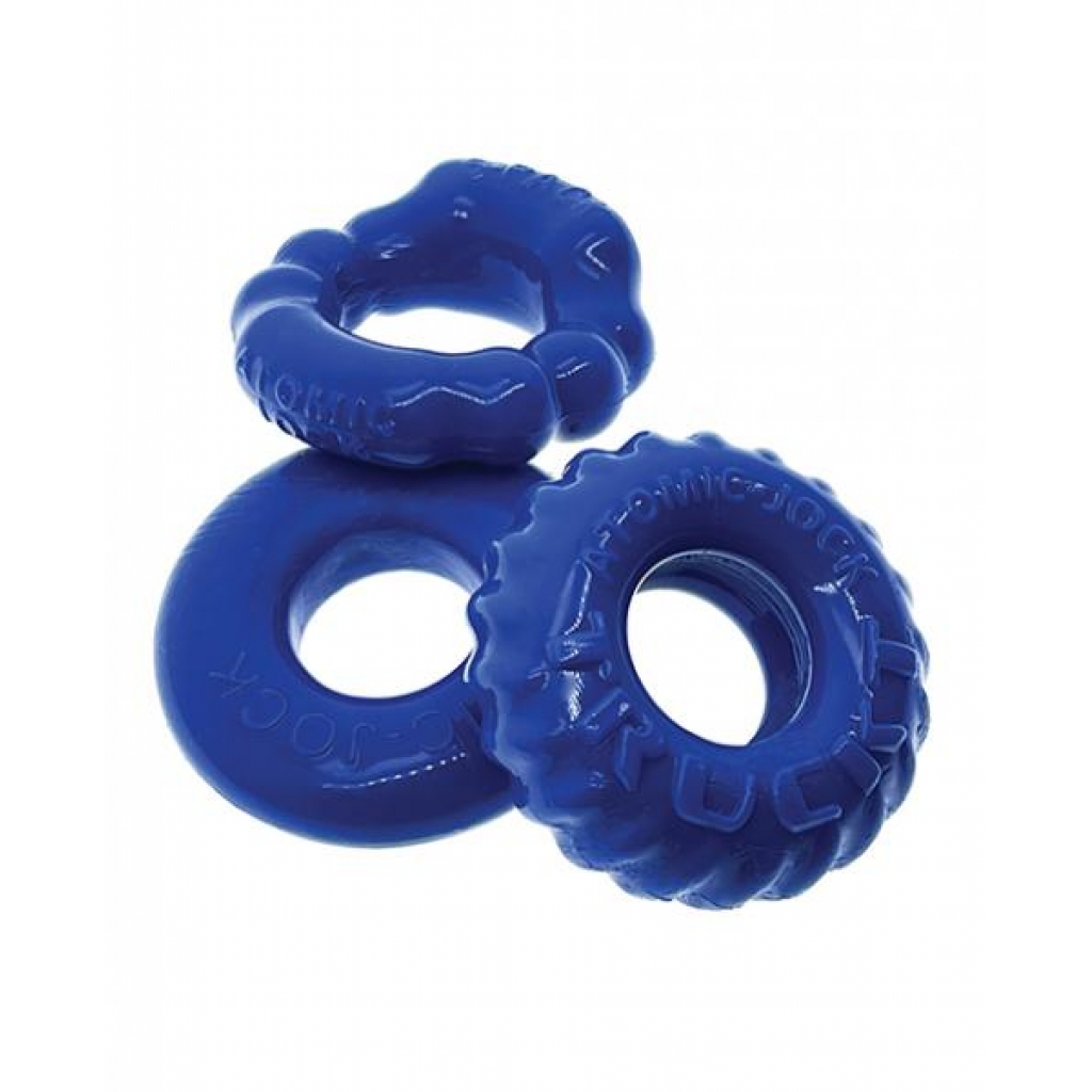 Oxballs Bonemaker Cockring Kit - Pool Blue (3-Pack)