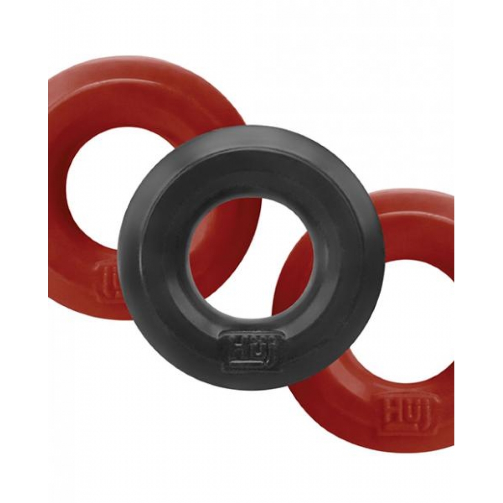 Hunky Junk 3 Pack C Ring - Cherry/Tar Ice