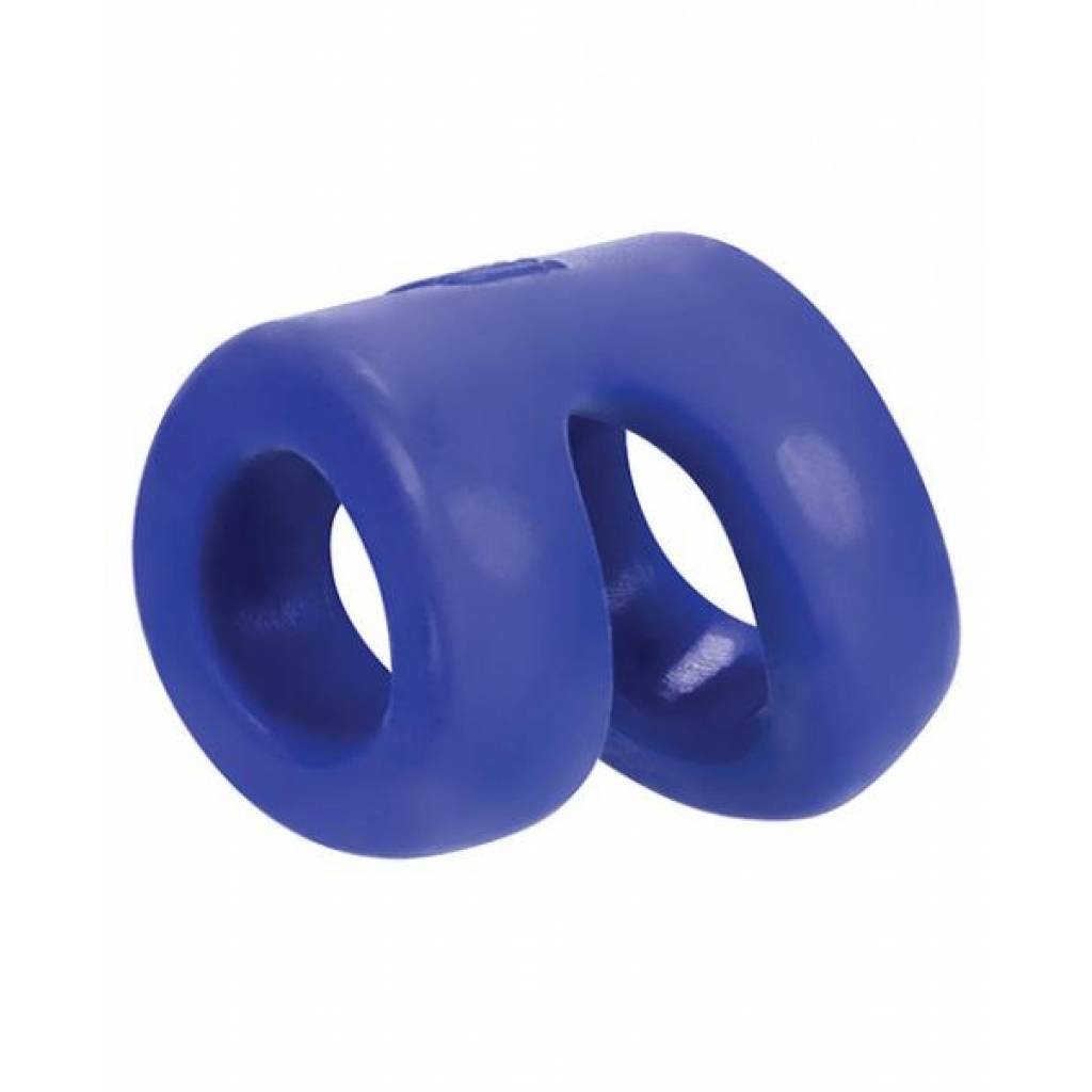 Hunky Junk Connect Cock Ring & Ball Tugger - Blue