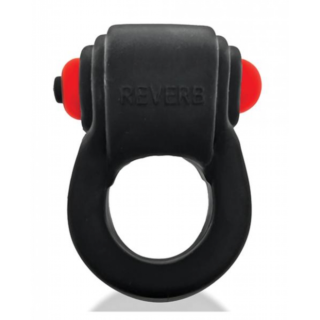 Hunkyjunk Revring Cock Ring w/Vibe - Tar W/Red Vibe