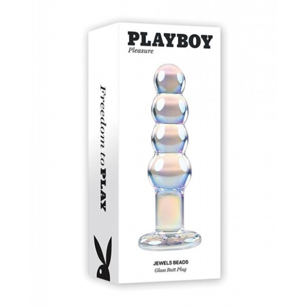 Playboy Pleasure Jewels Beads Anal Plug - Clear