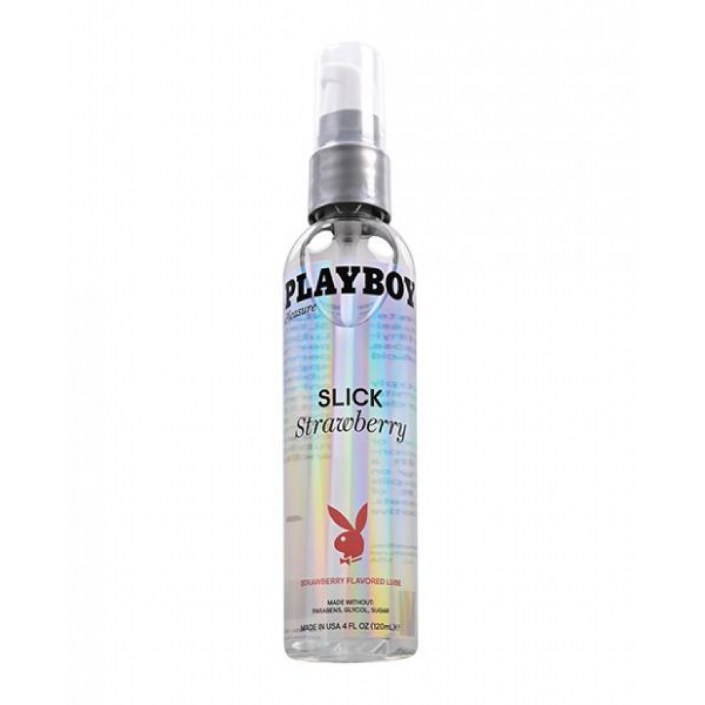 Playboy Pleasure Slick Lubricant - 4 Oz Strawberry