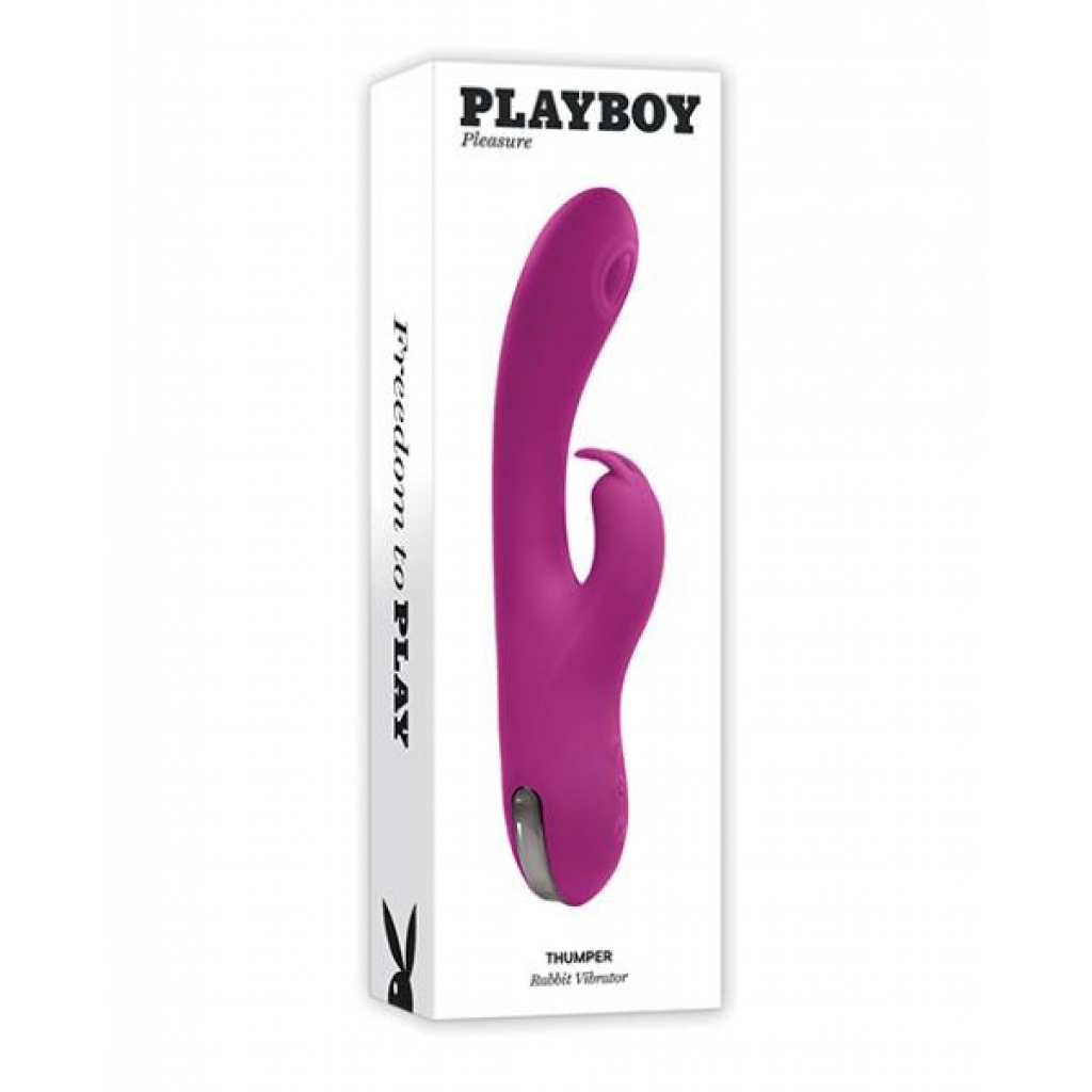 Playboy Pleasure Thumper Rabbit Vibrator - Wild Aster