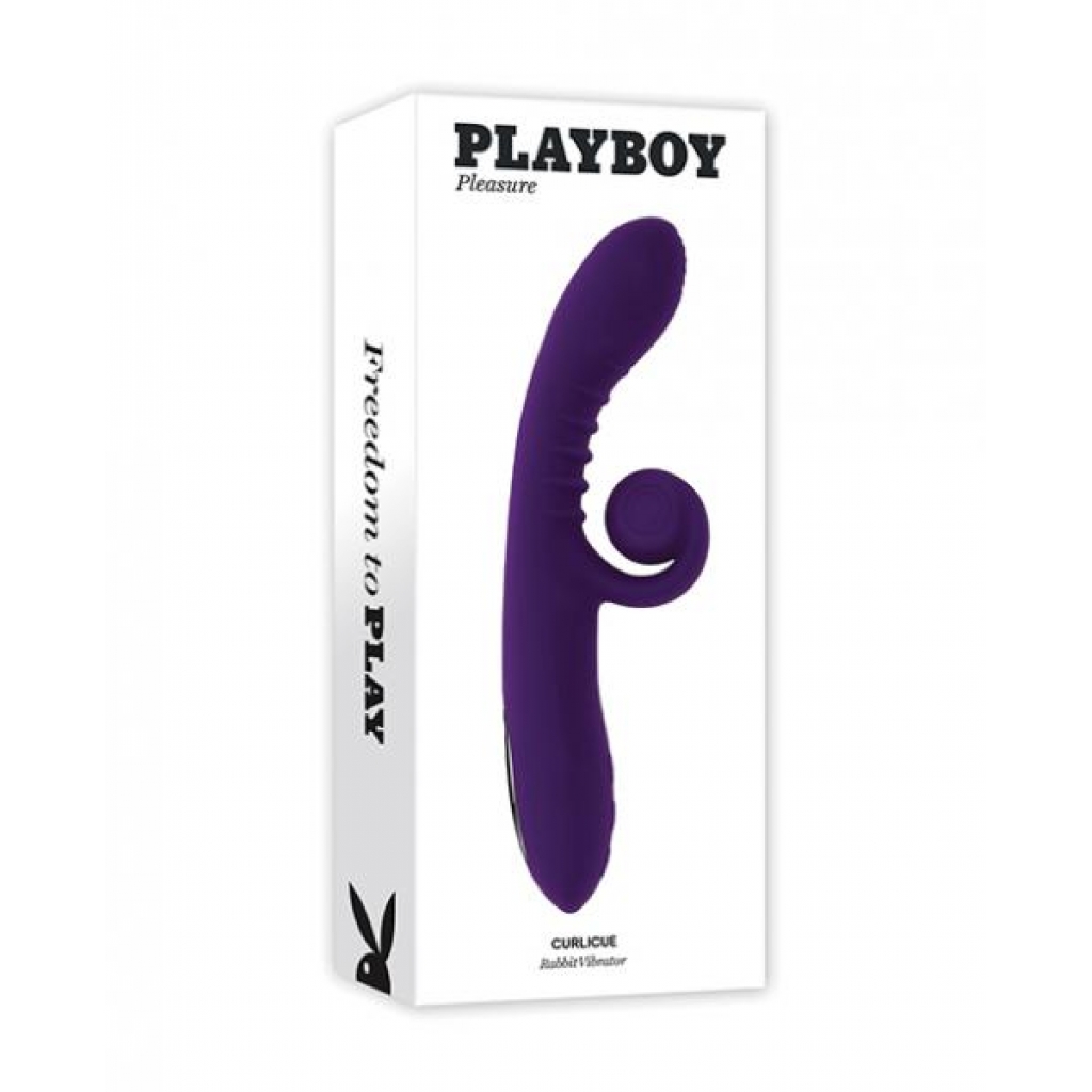 Playboy Pleasure Curlicue Rabbit Vibrator - Acai