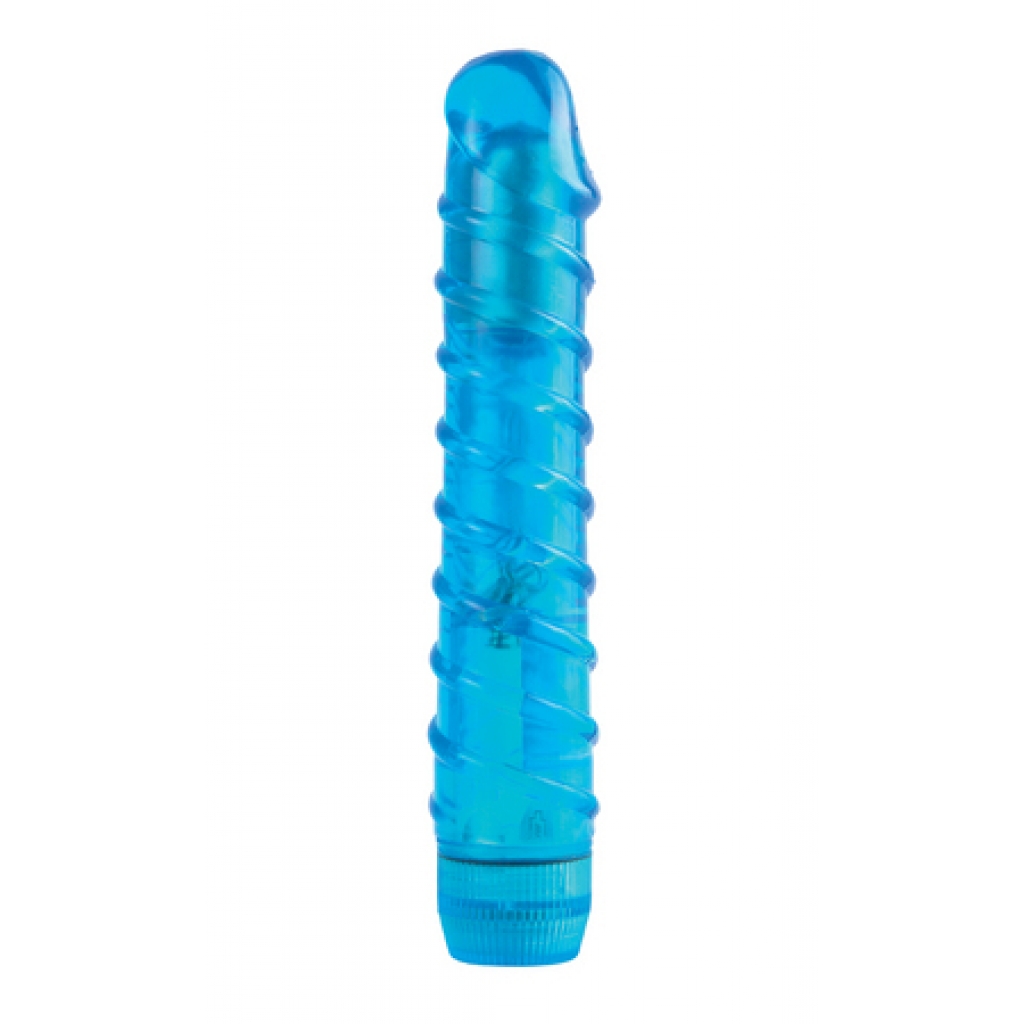 Juicy Jewels Aqua Crystal Vibrator - Blue: Exciting Water-Play Companion