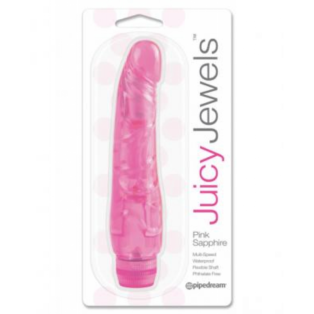 Juicy Jewels Pink Sapphire Vibrator - Elegant Design