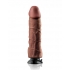 Real Feel Deluxe No 10 Vibrating Dildo - Brown