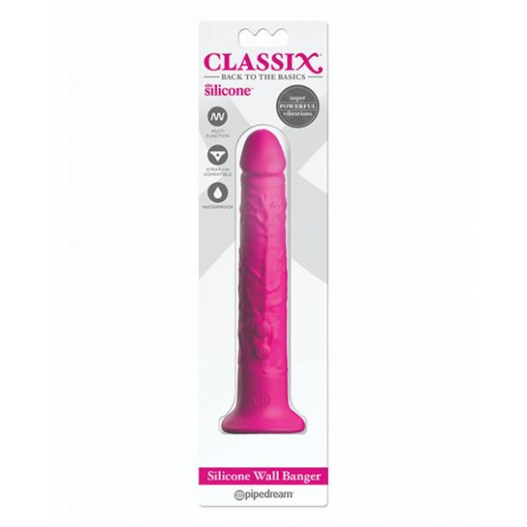 Classix Wall Banger 2.0 - Pink Vibrating Dildo