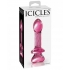 Icicles No 82 Hand Blown Glass Butt Plug - Ribbed Pink