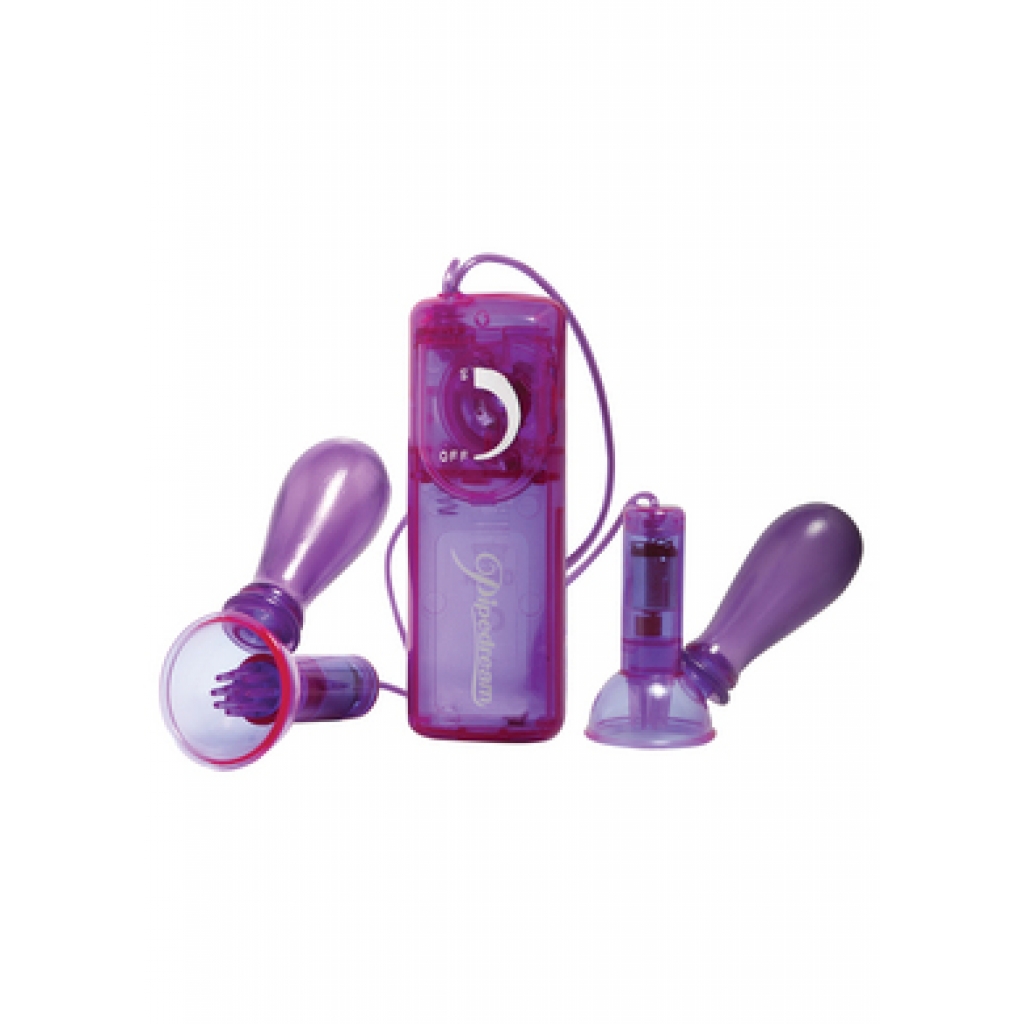 Vibrating Nipple Pumps - Purple