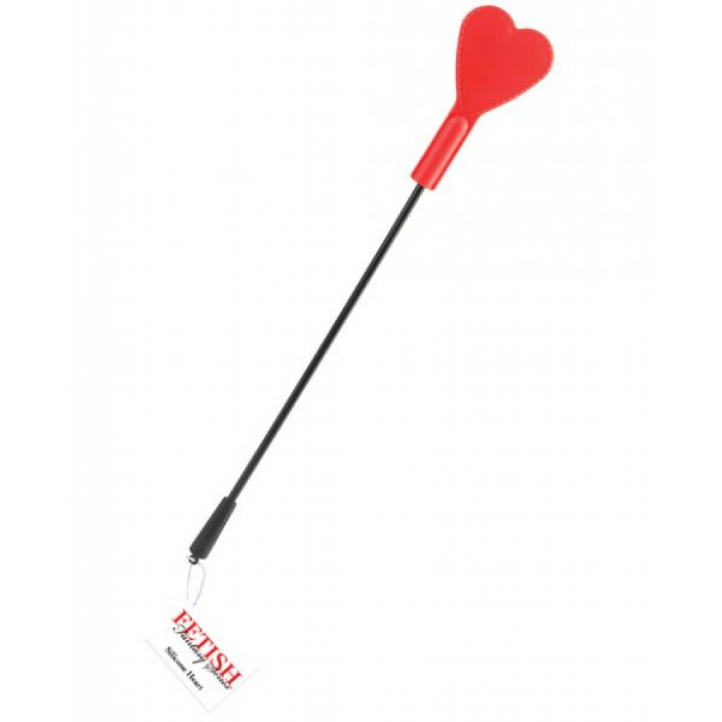 Silicone Heart Red Crop - 28 inches