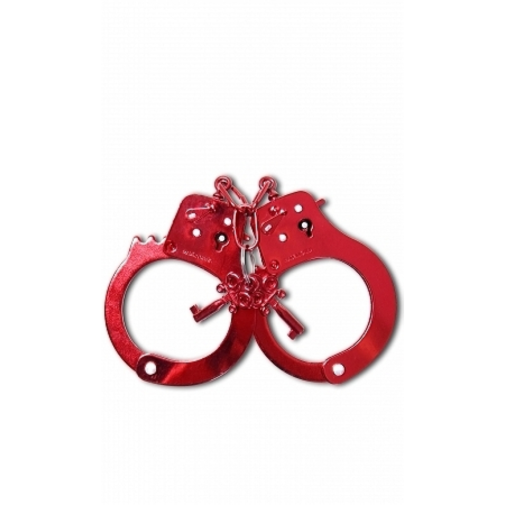 Fetish Fantasy Series Anodized Metal Cuffs: Red Dominance