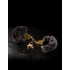 Deluxe Furry Cuffs Black Gold - Pipedream