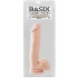 Basix Rubber Works Suction Cup Dong - 12 inches Beige