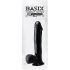 Basix Rubber 12 inches Dong With Suction Cup - Black