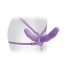 Elite Vibrating Double Delight Strap-On - 10 Inches Purple