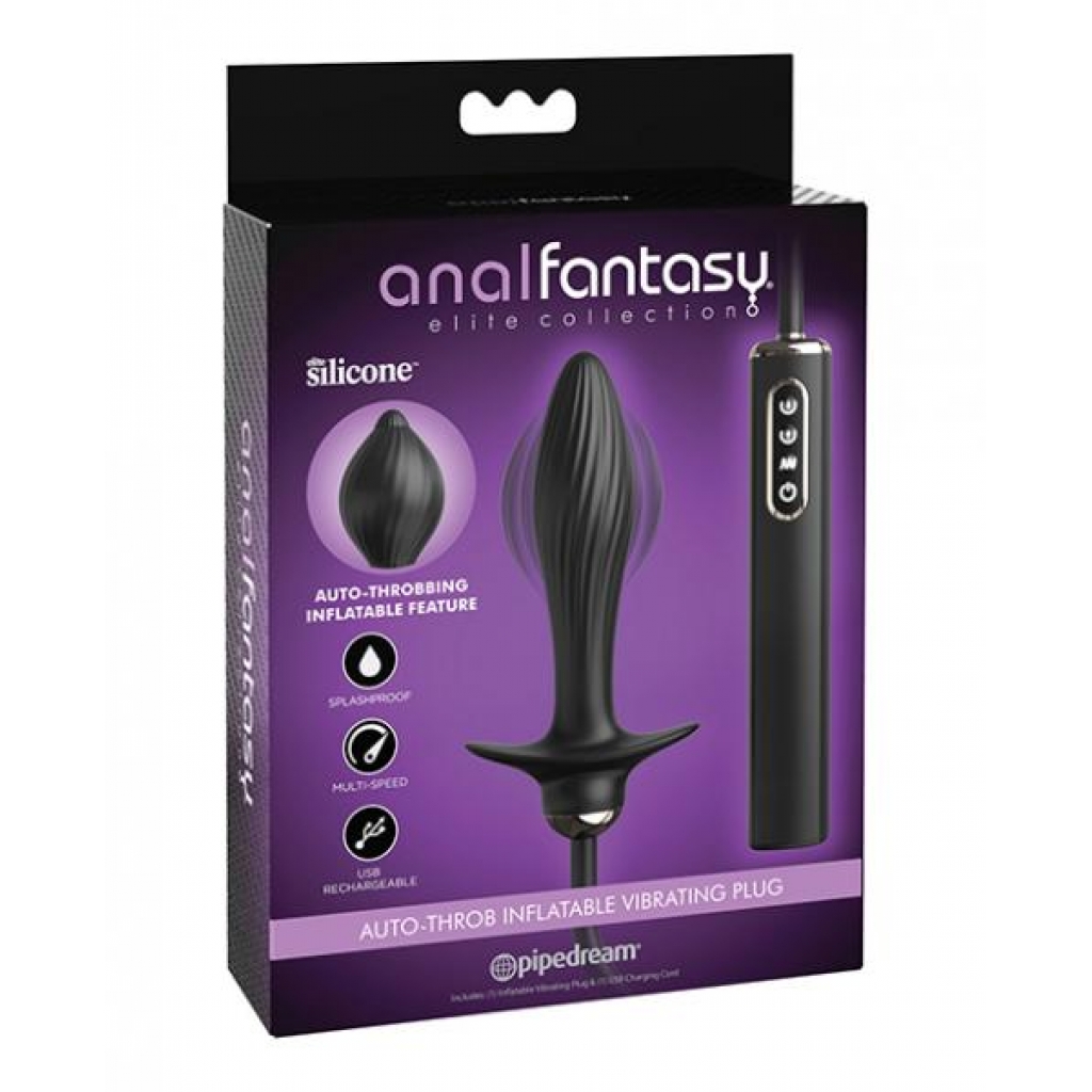 Anal Fantasy Elite Collection Inflatable Vibrating Plug - Black