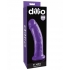 Dillio Purple 8 inches Slim Realistic Dildo - All-American Pleasure