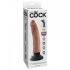 King Cock 7 inches Vibrating Tan Dildo