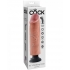 Realistic 10-Inch King Cock Vibrating Dildo in Beige