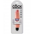 King Cock 6 Inches Vibrating Stiffy - Beige