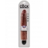 King Cock 10 inches Vibrating Stiffy - Brown