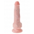 King Cock 6-Inch Realistic Dildo with Balls - Beige