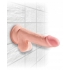 King Cock Triple Density 6.5 inches Dildo with Balls - Beige