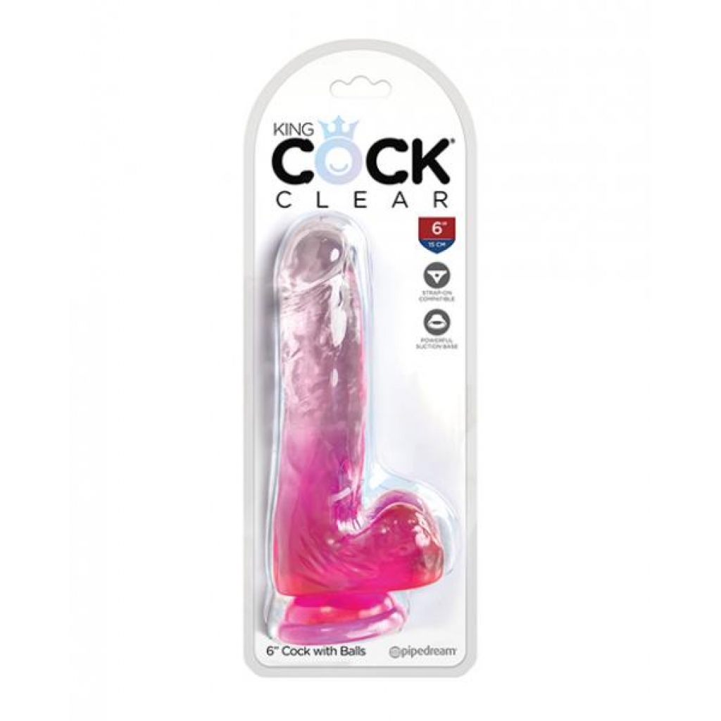 Realistic King Cock Clear Dildo with Suction