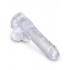 King Cock Clear 6-inch Dildo with Balls - Realistic Pleasure