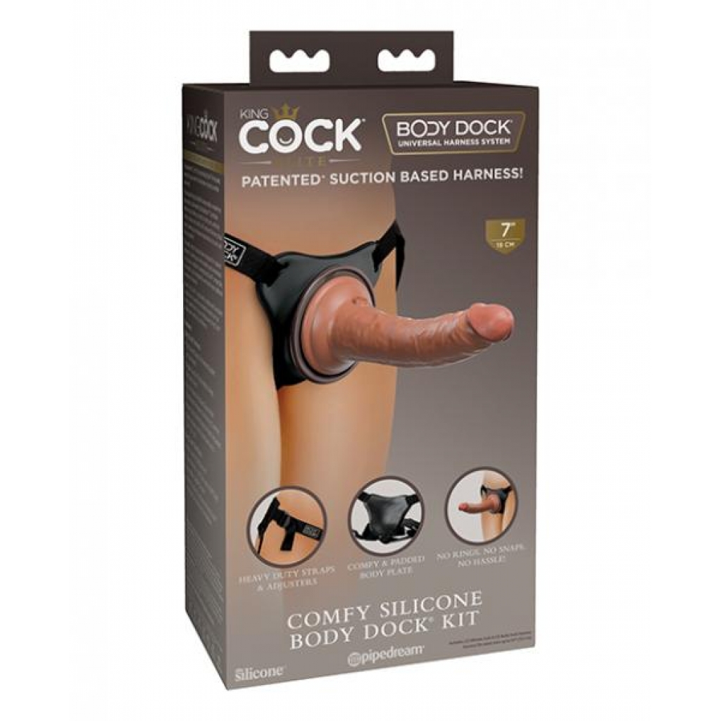 King Cock Elite Comfy Silicone Body Dock Kit - Ultimate Strap-On Experience