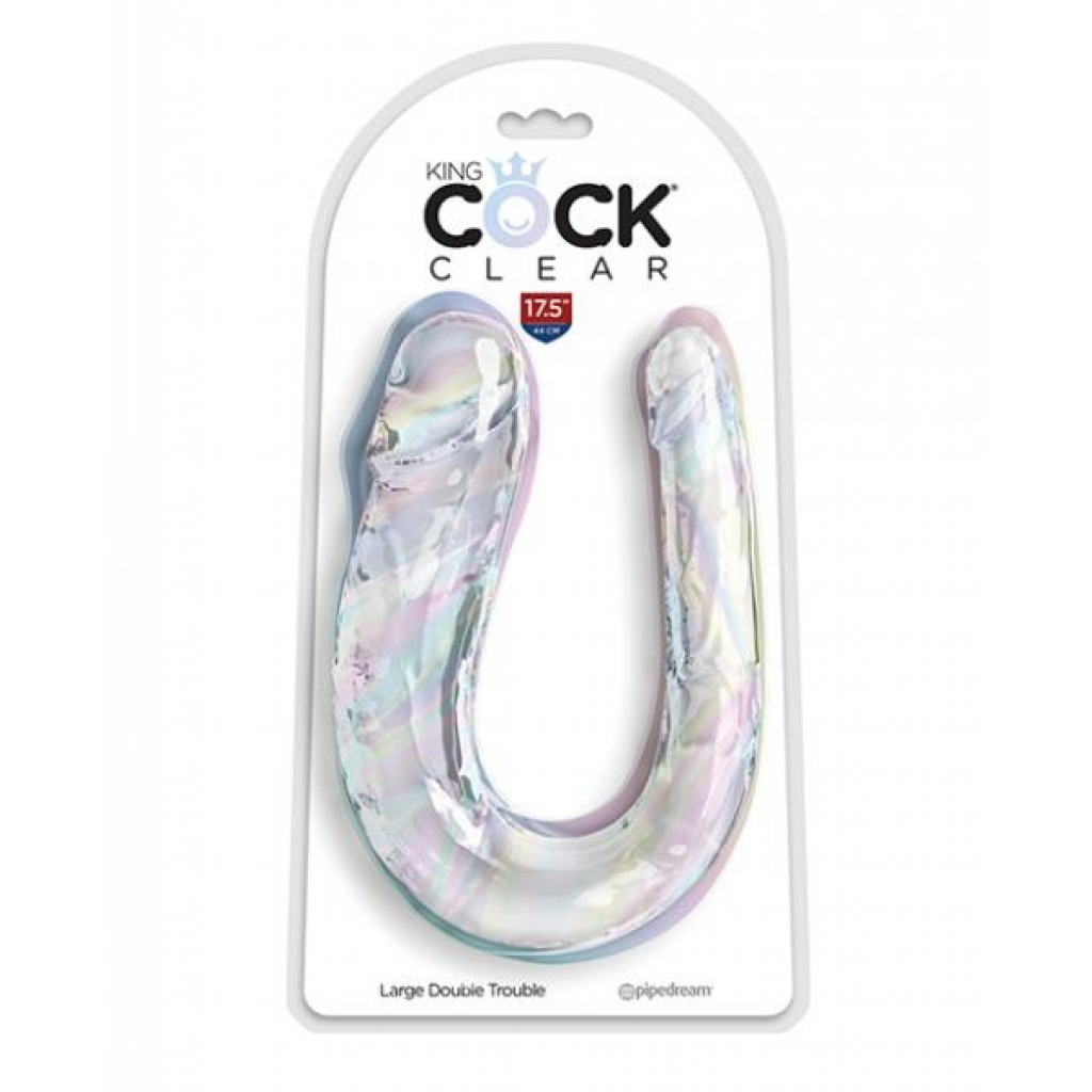 Realistic King Cock Clear Large Double Trouble Dildo