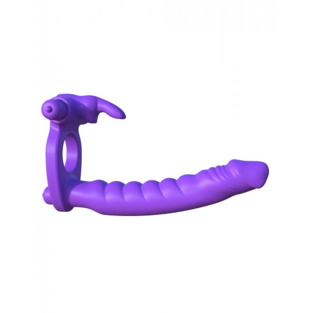 Fantasy C-Ringz Silicone DP Rabbit Vibrator - Dual Delight